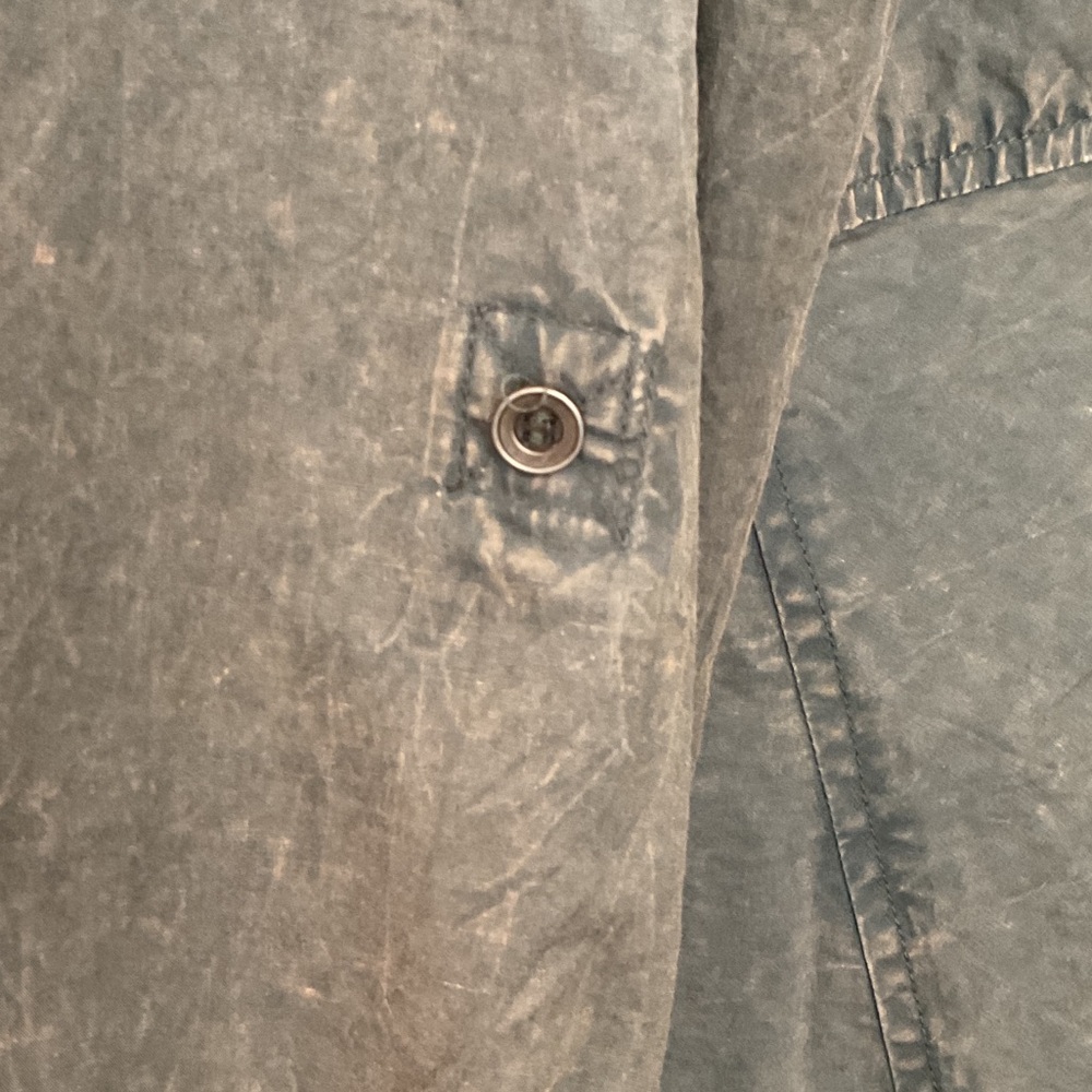 Nostalgia Green Button Down Shirt with Floral Embroidery - Picture 5 of 7